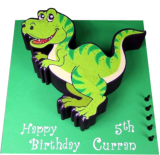 Shaped Dinosaur Cake - Very cool.